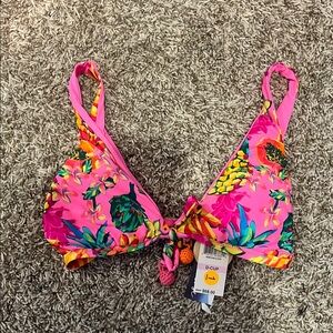 Tropical Pink Bikini Top